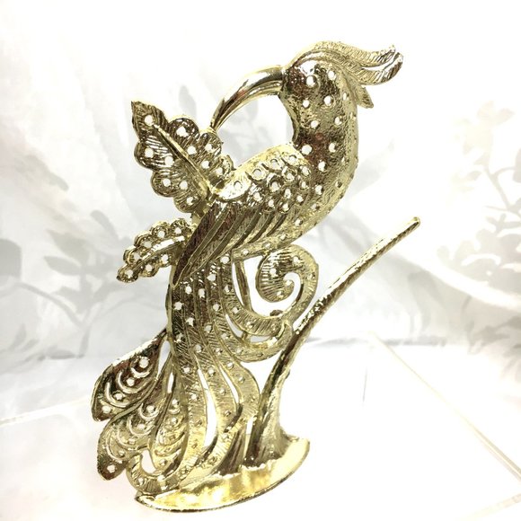 Torino Vtg Gold Tone Metal Bird Earring Rack Display - Picture 2 of 7